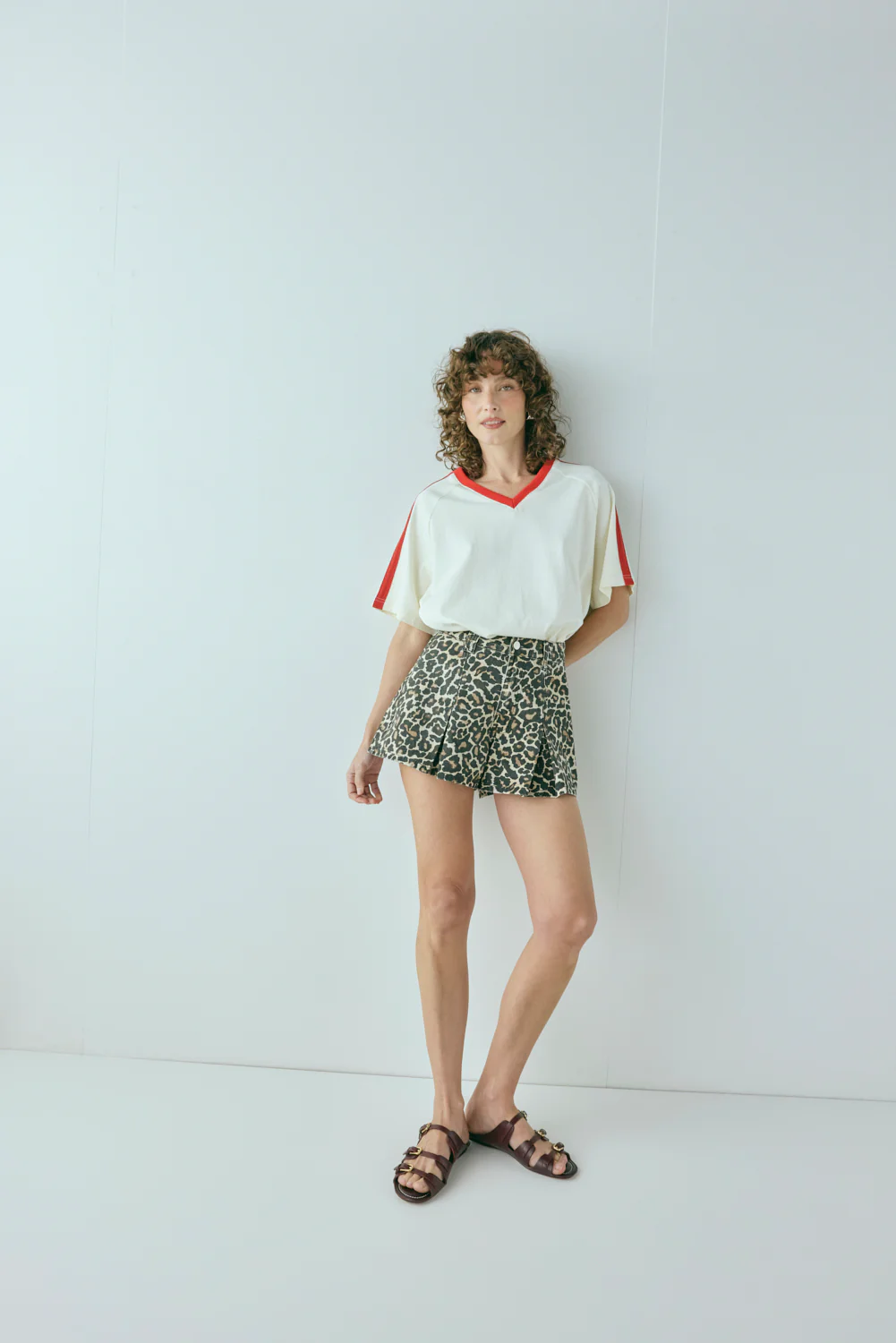 Abigail Denim Shorts Leopard - Image 5