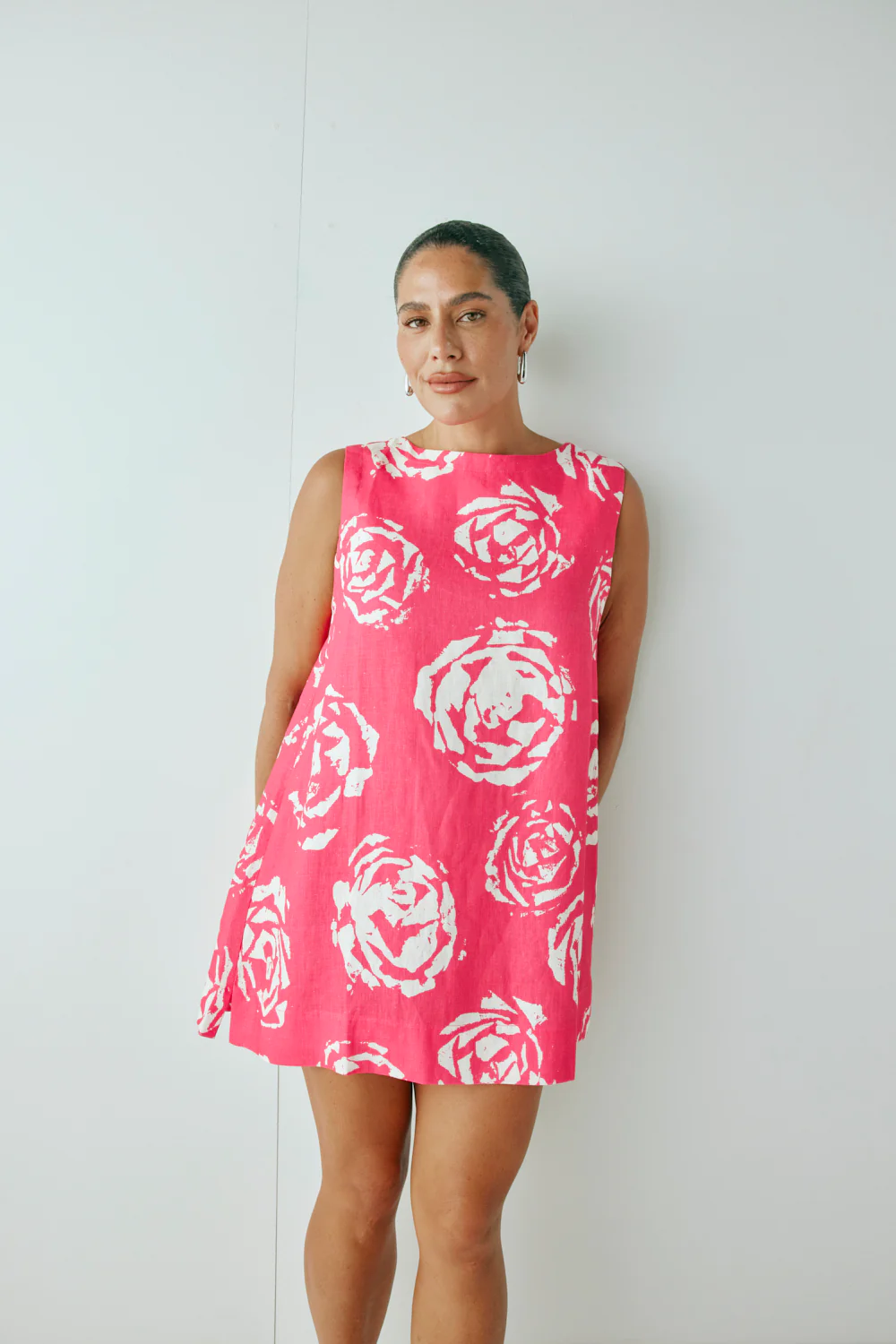Aftersun Linen Mini Dress Rosa - Image 6