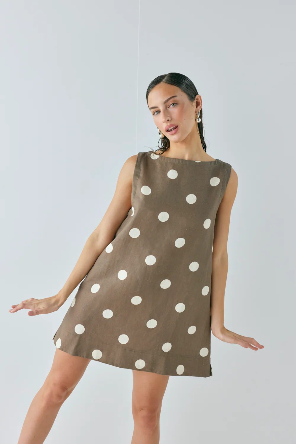 Aftersun Linen Mini Dress Spot - Image 2