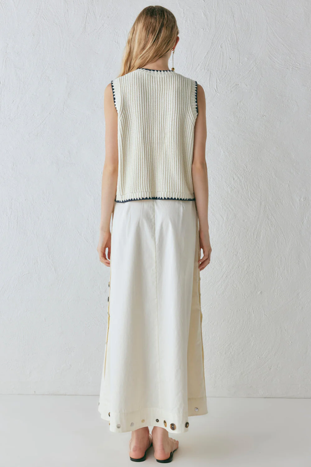 Alek Knit Vest Cream - Image 7