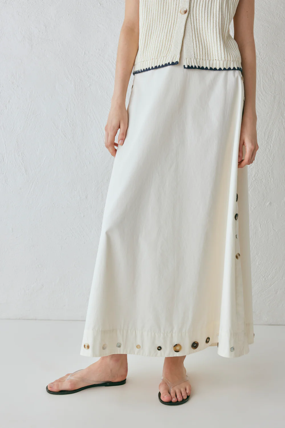 Alek Midi Skirt Cream - Image 7