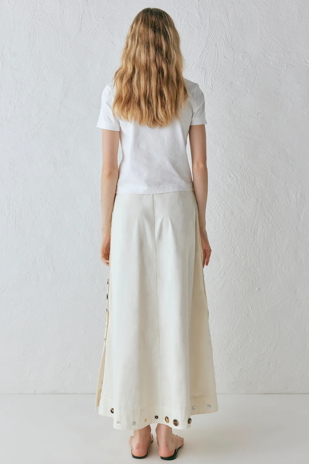 Alek Midi Skirt Cream - Image 8