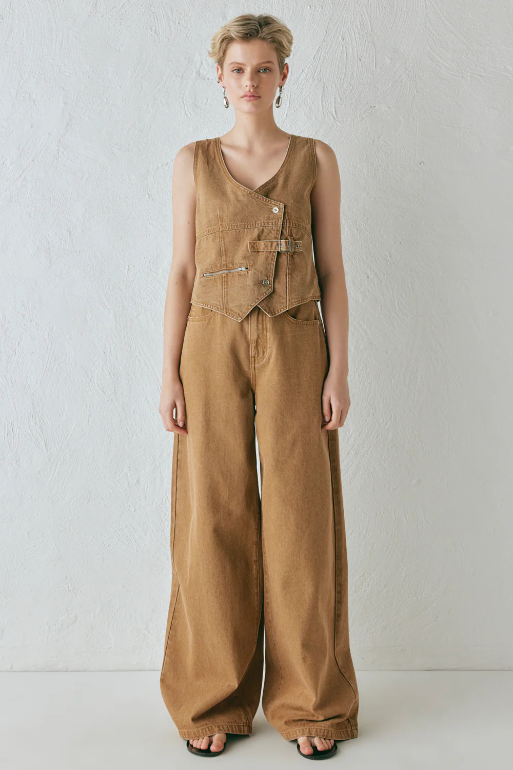 Ali Denim Vest Tan - Image 4