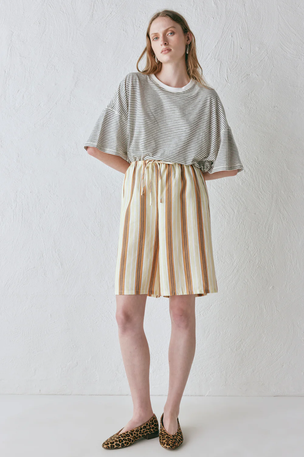 Ama Linen Bermuda Shorts Stripe - Image 2