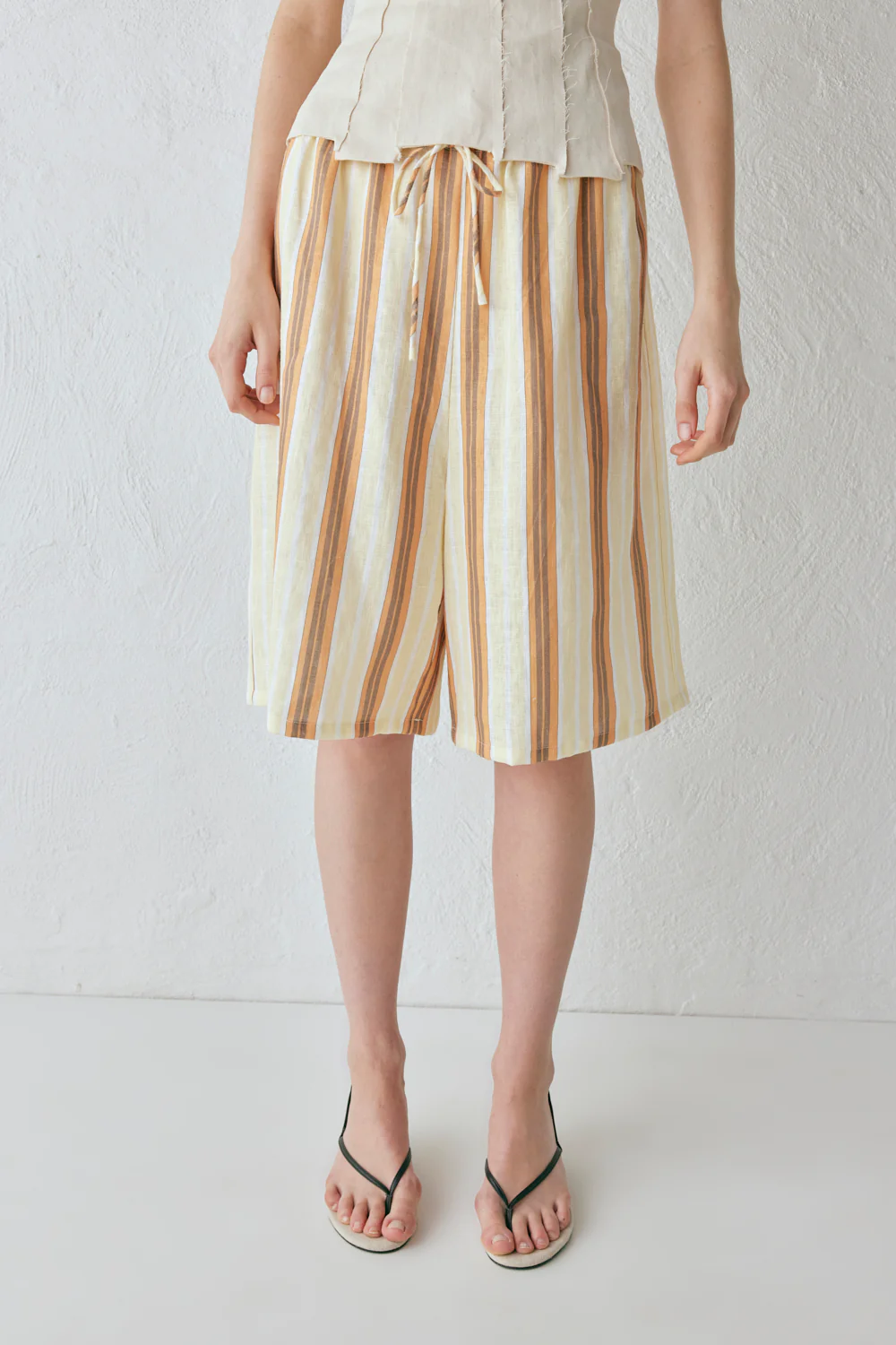 Ama Linen Bermuda Shorts Stripe - Image 3