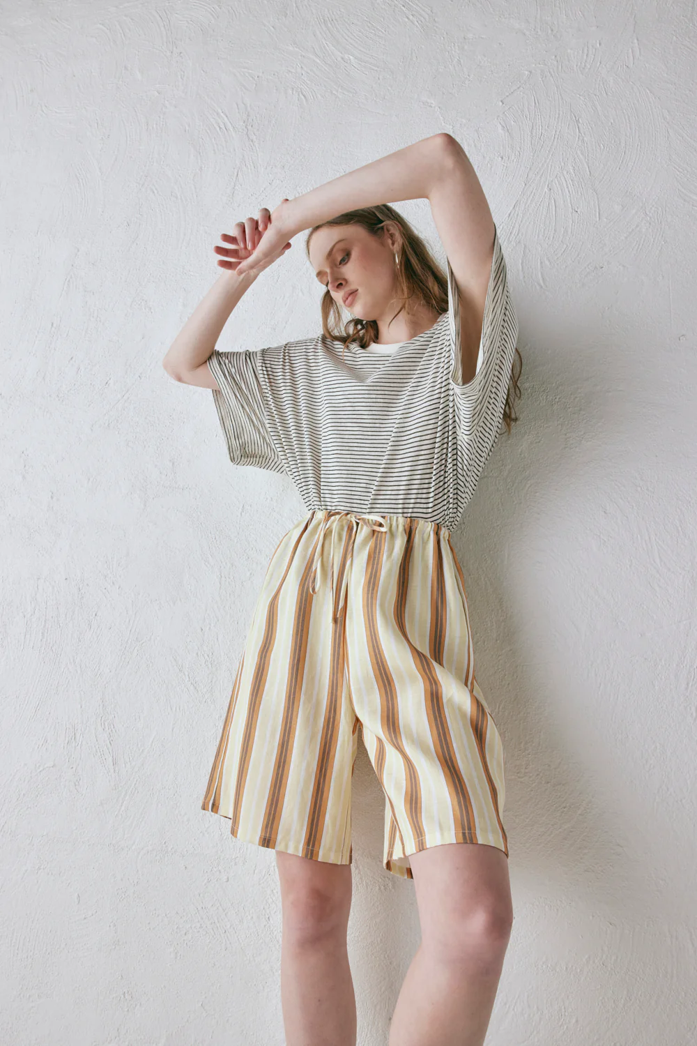Ama Linen Bermuda Shorts Stripe - Image 4