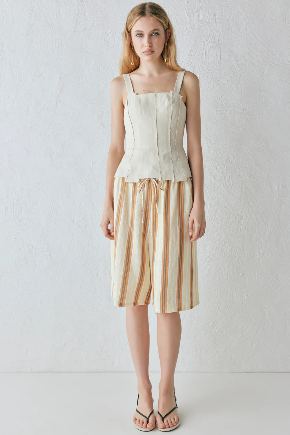 Ama Linen Bermuda Shorts Stripe - Image 7