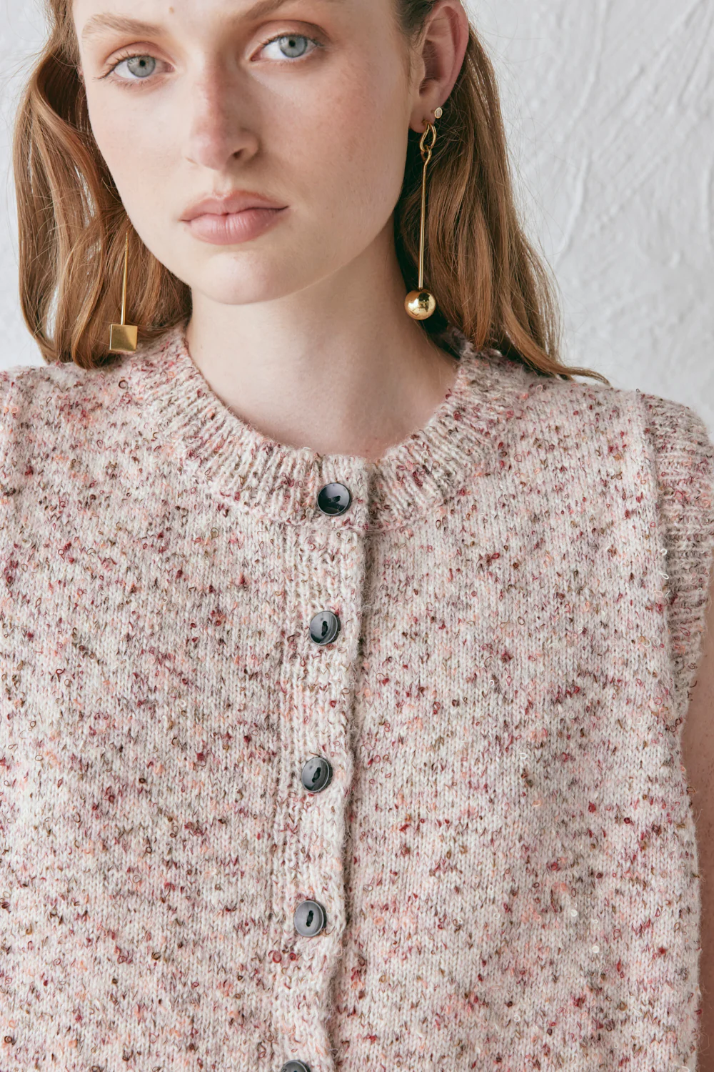 Anaya Knit Vest Pink Marle - Image 3