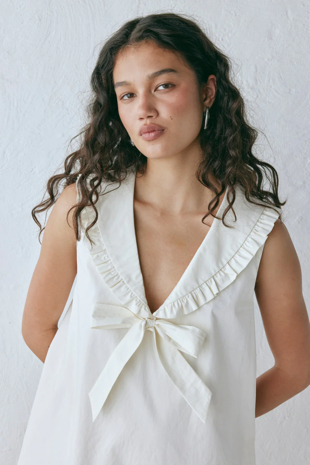 Anja Mini Dress Cream - Image 3
