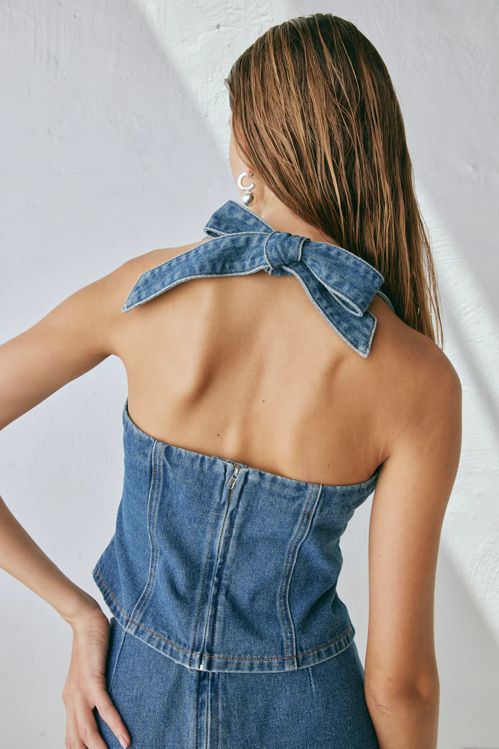 Anna Denim Top Blue - Image 2