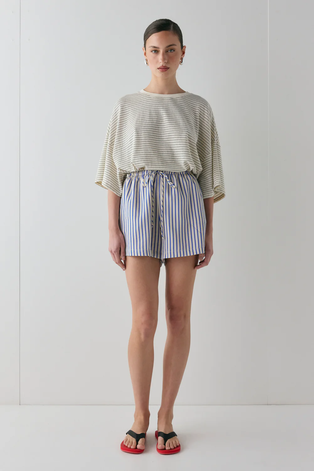 Annika Shorts Cobalt Stripe