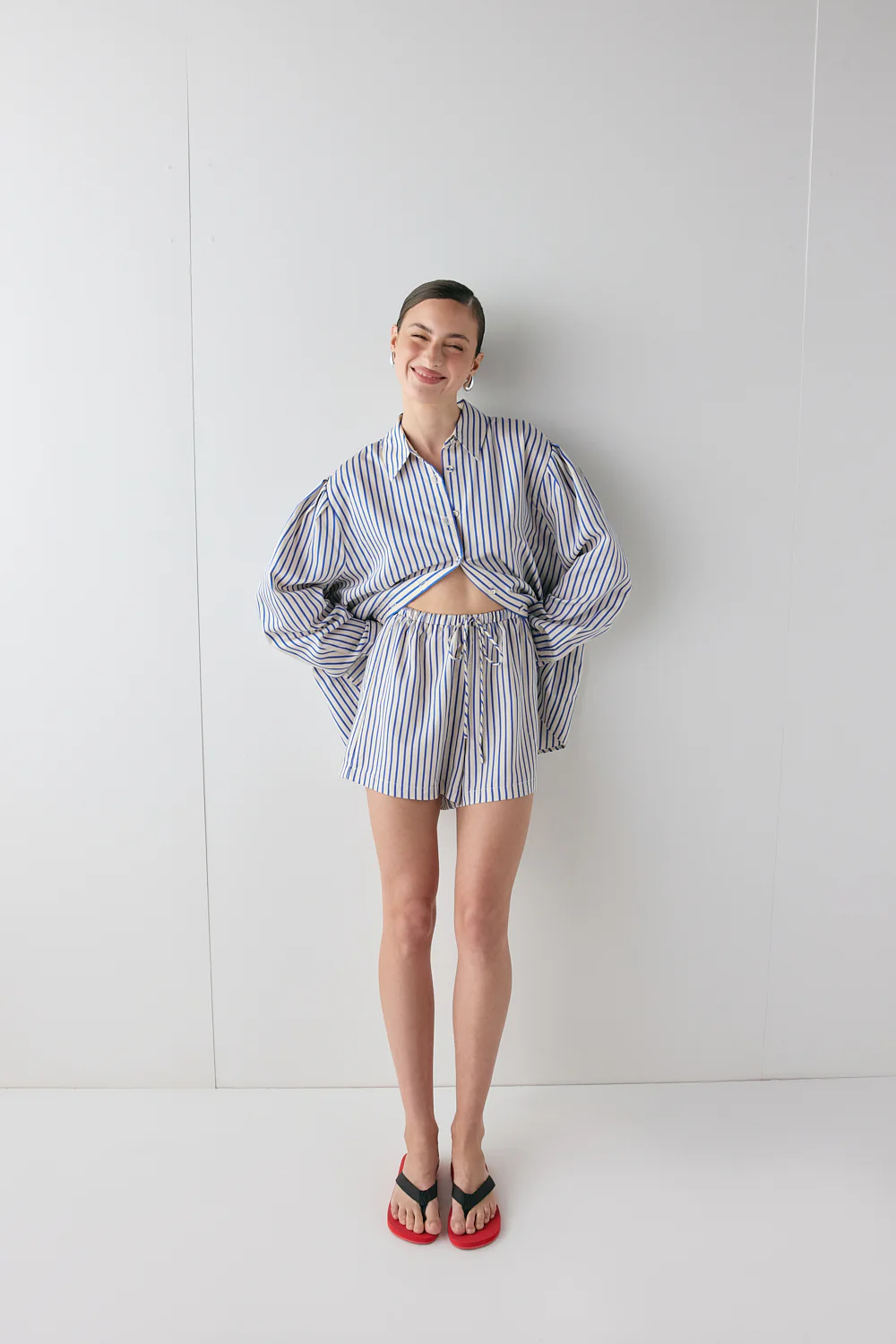 Annika Shorts Cobalt Stripe - Image 2