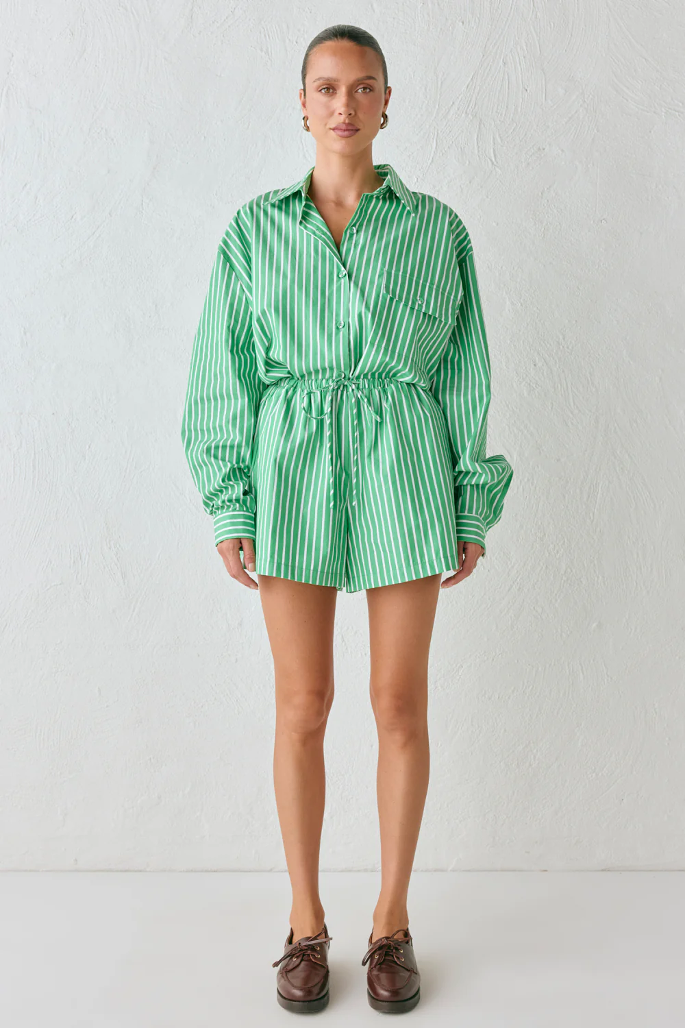 Annika Shorts Green Stripe - Image 2
