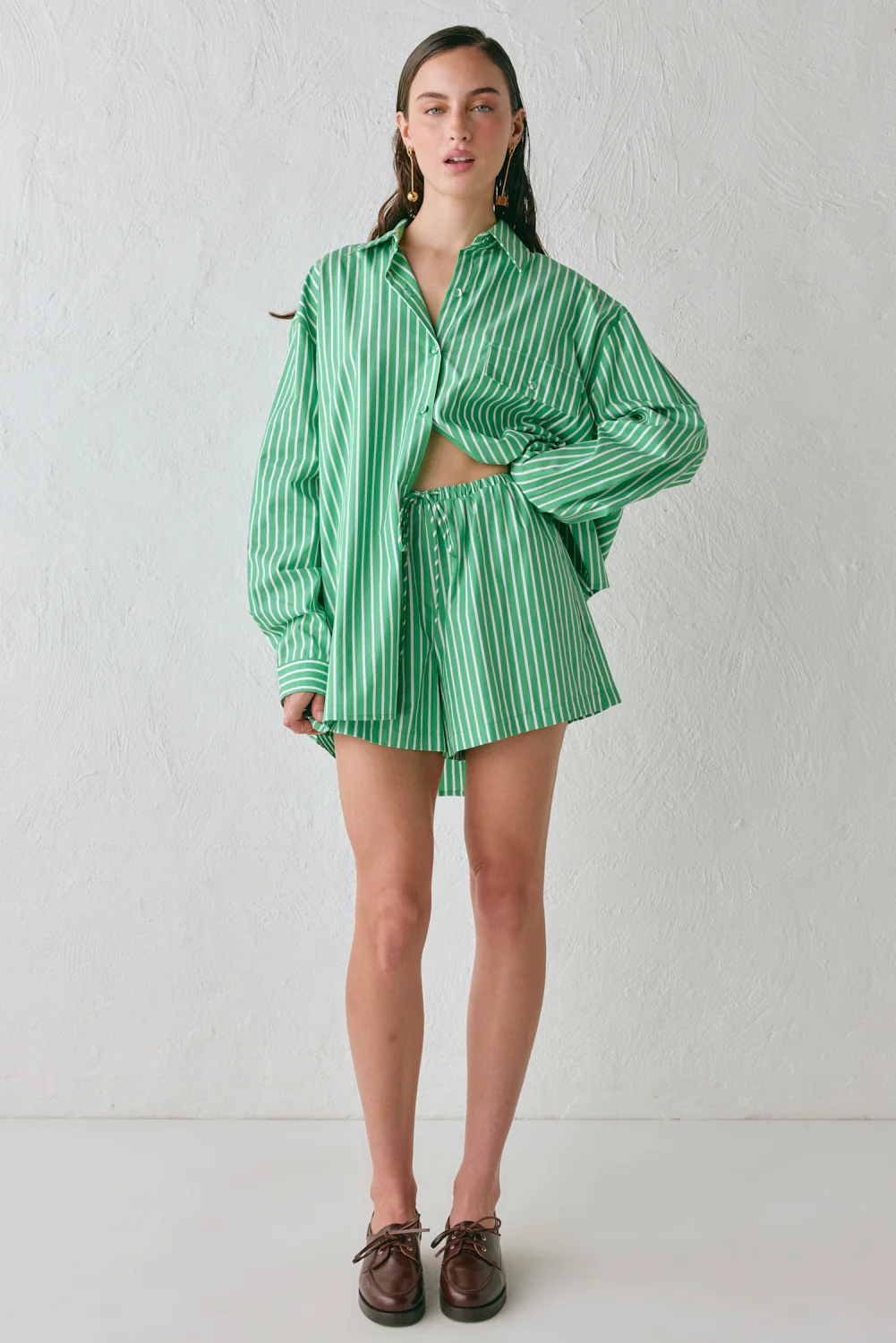 Annika Shorts Green Stripe - Image 3