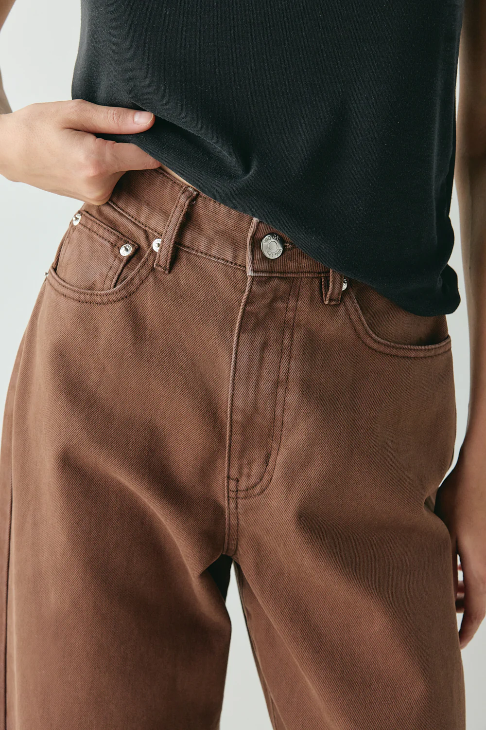 Aston Denim Jeans Chocolate - Image 2