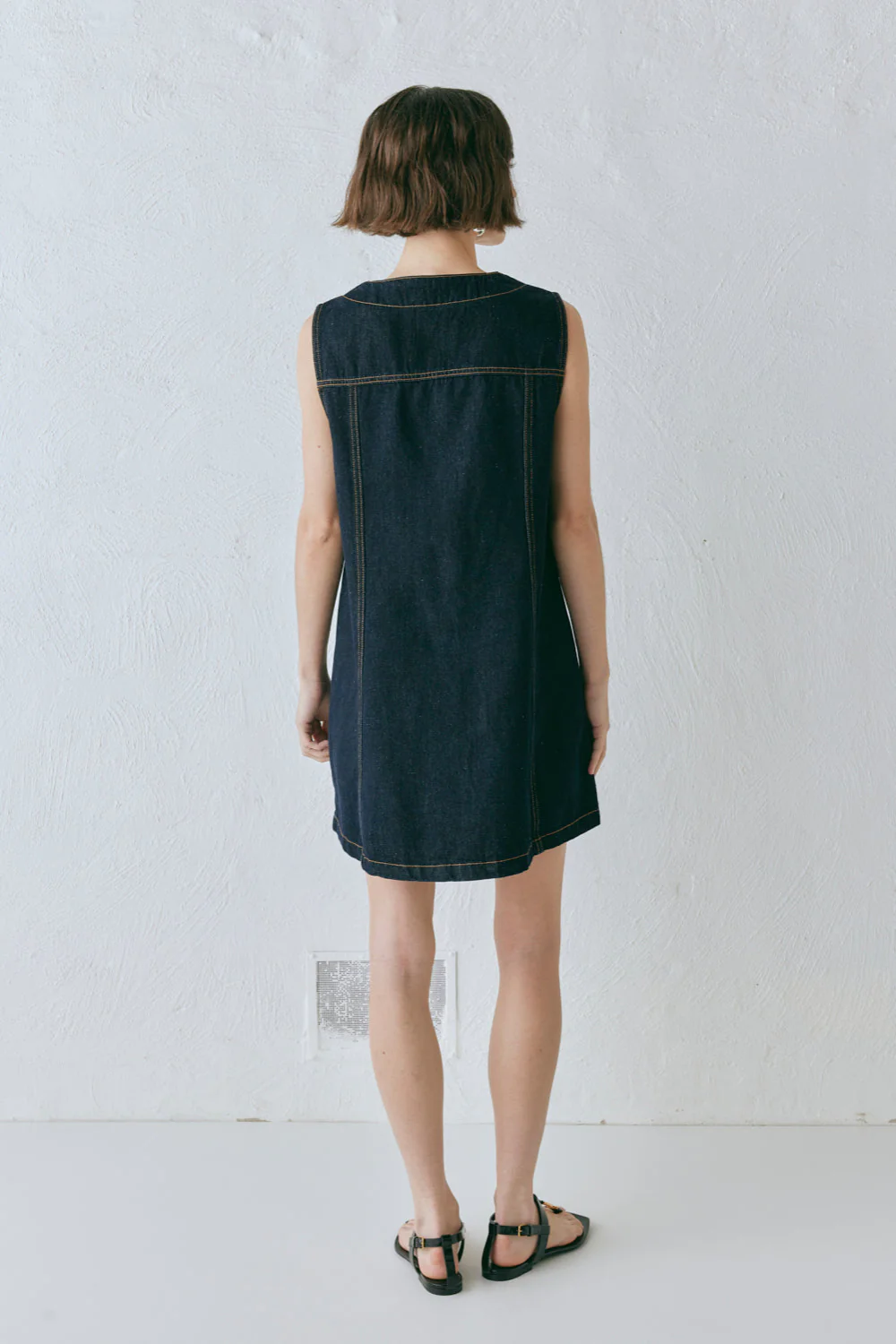 Aston Denim Mini Dress Indigo - Image 7