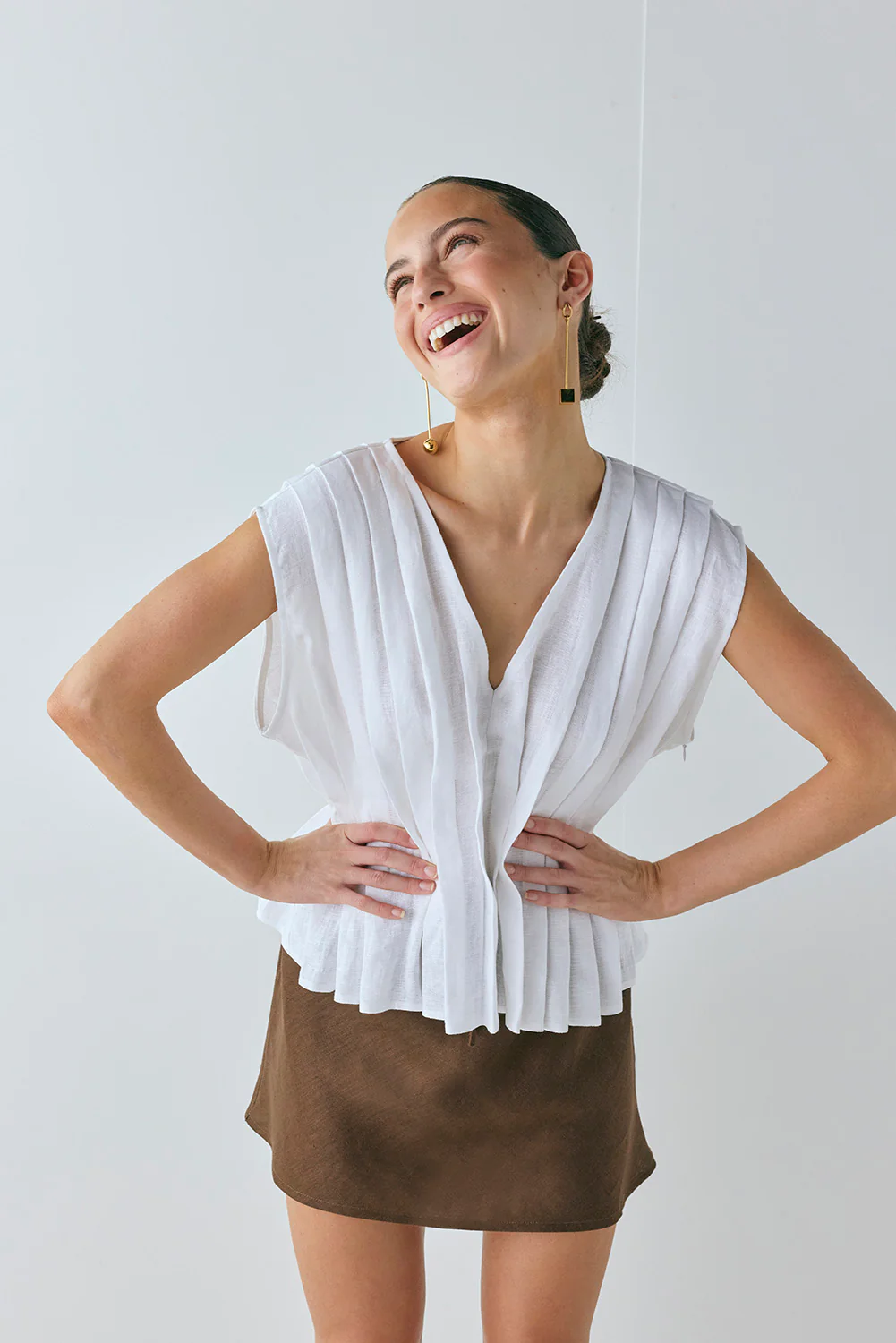 Blanca Linen Top White - Image 3