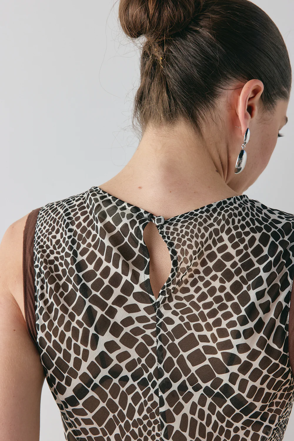 Blanco Sheer Maxi Dress Croc - Image 8
