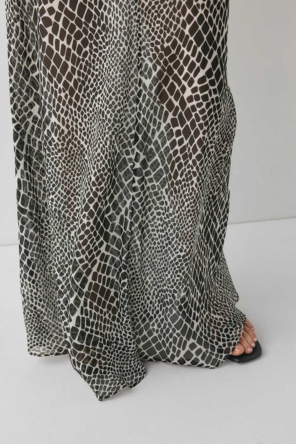 Blanco Sheer Maxi Dress Croc - Image 9