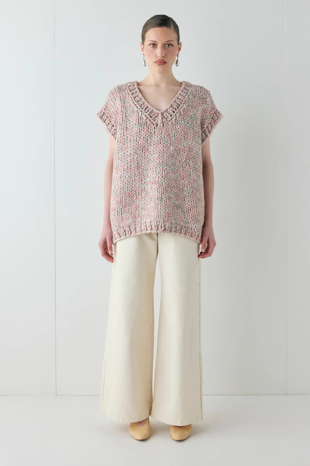 Bobbie Knit Tunic Vest Pink Marle - Image 2