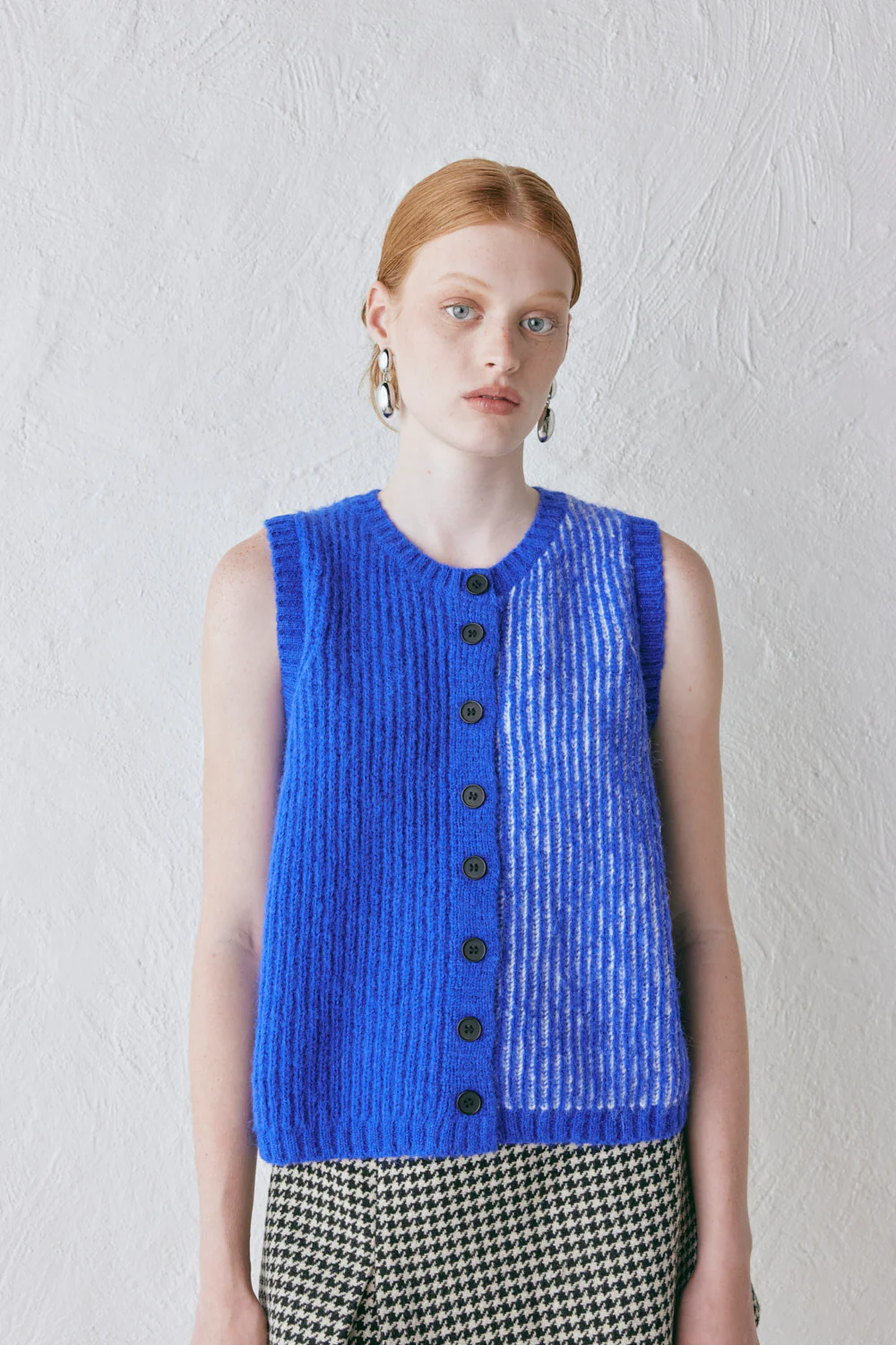 Bridgette Knit Vest Cobalt Splice - Image 2