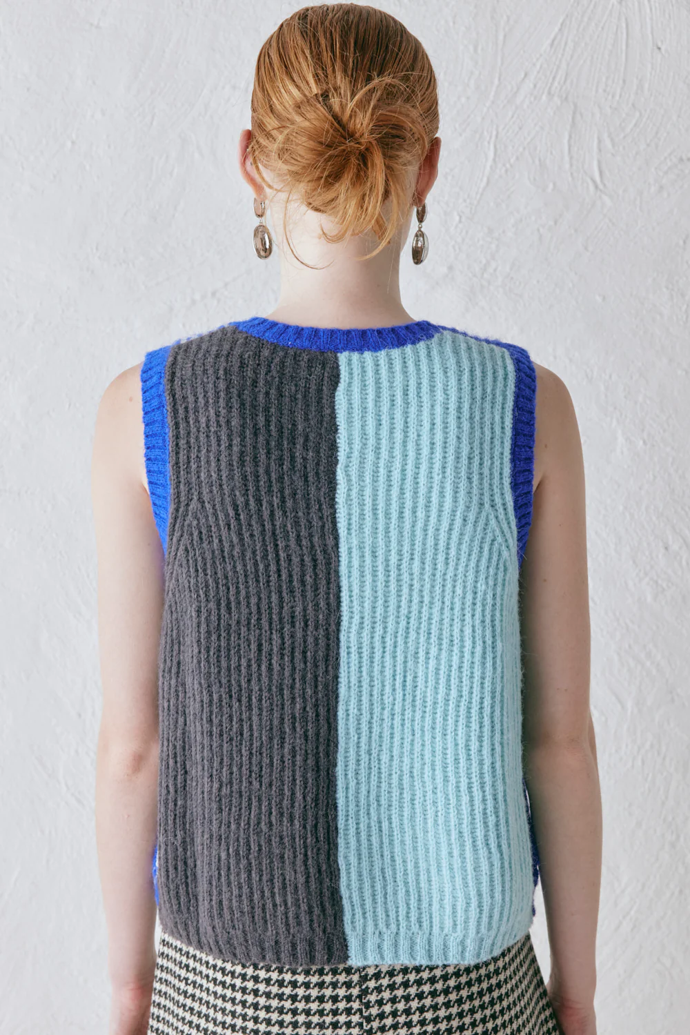 Bridgette Knit Vest Cobalt Splice - Image 8