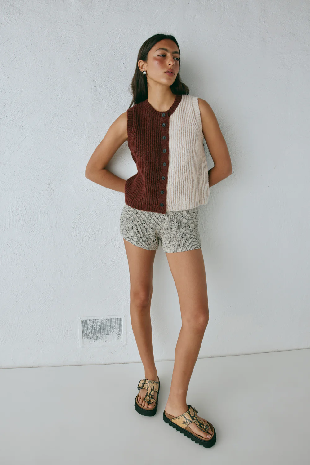 Bridgette Knit Vest Splice - Image 3