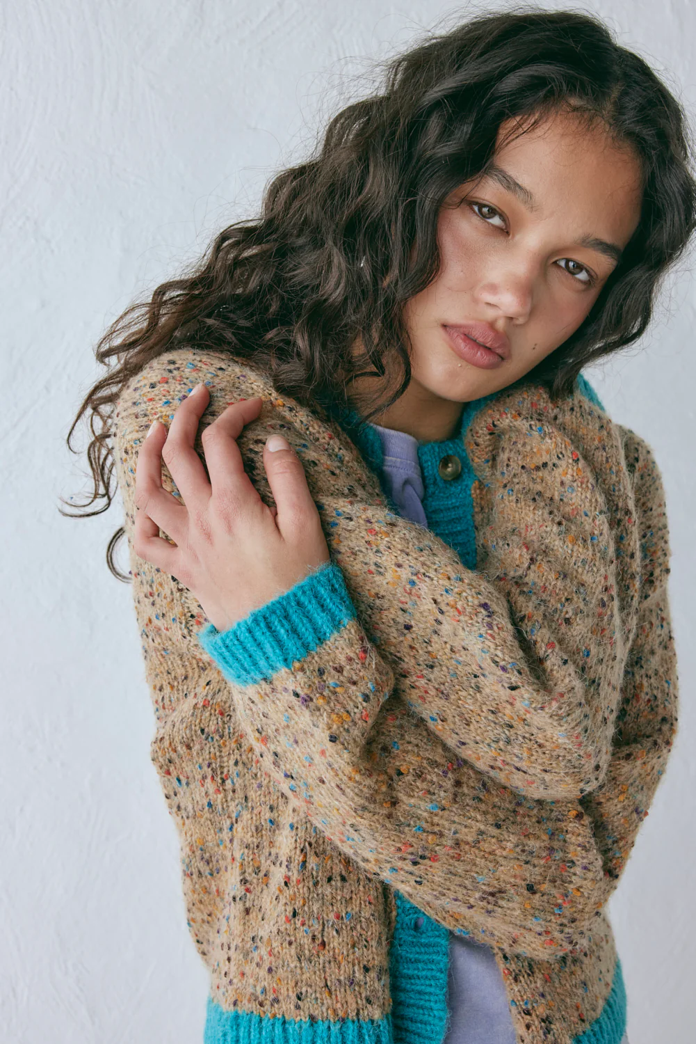 Camila Knit Cardigan Speckle - Image 2