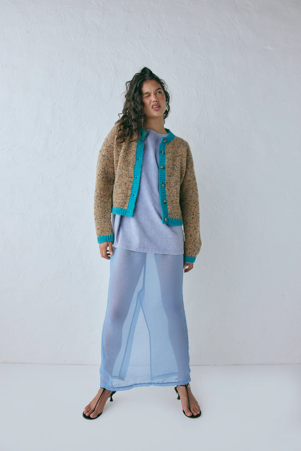 Camila Knit Cardigan Speckle - Image 4