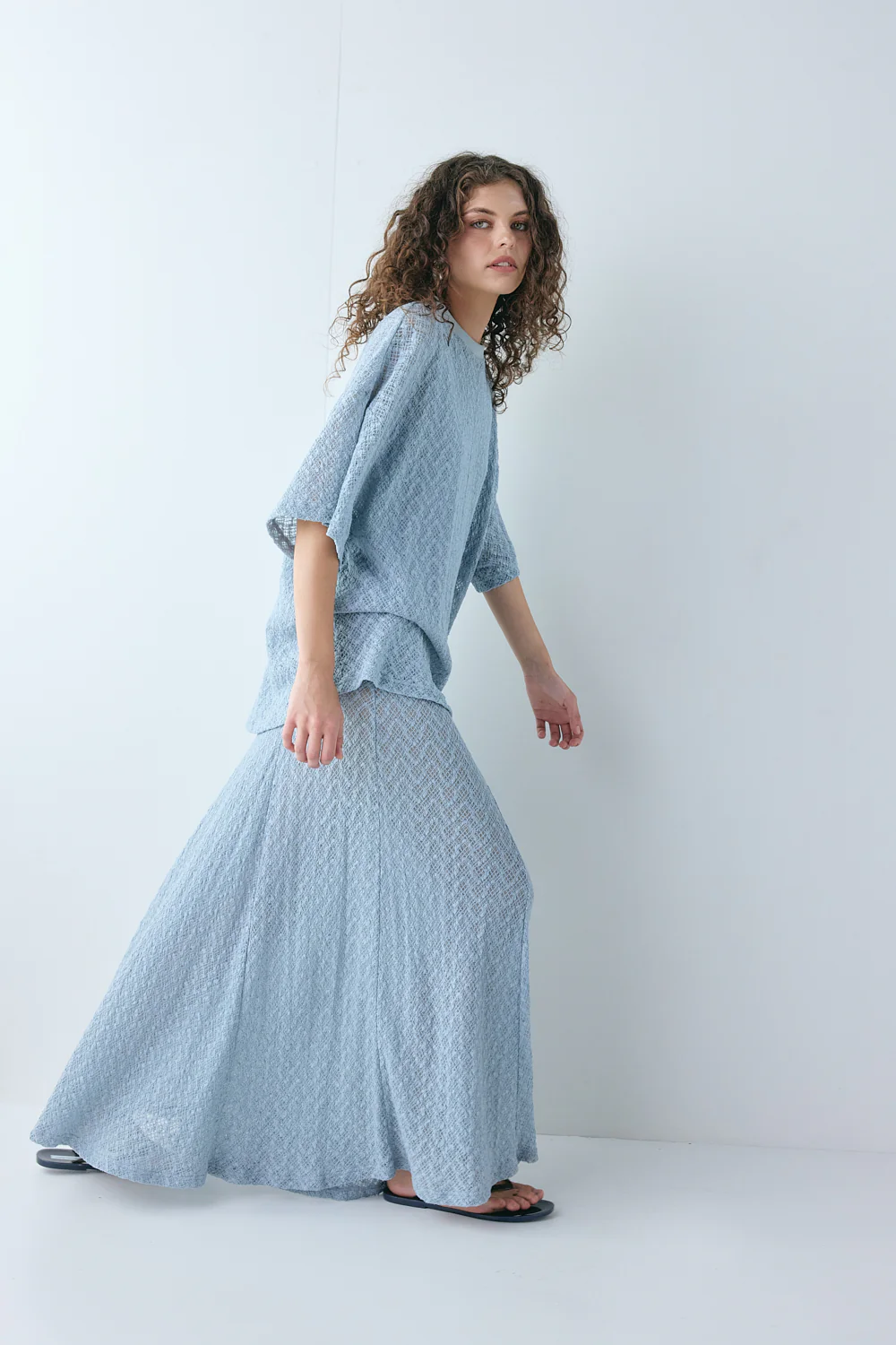 Caro Lace Maxi Dress Powder - Image 2