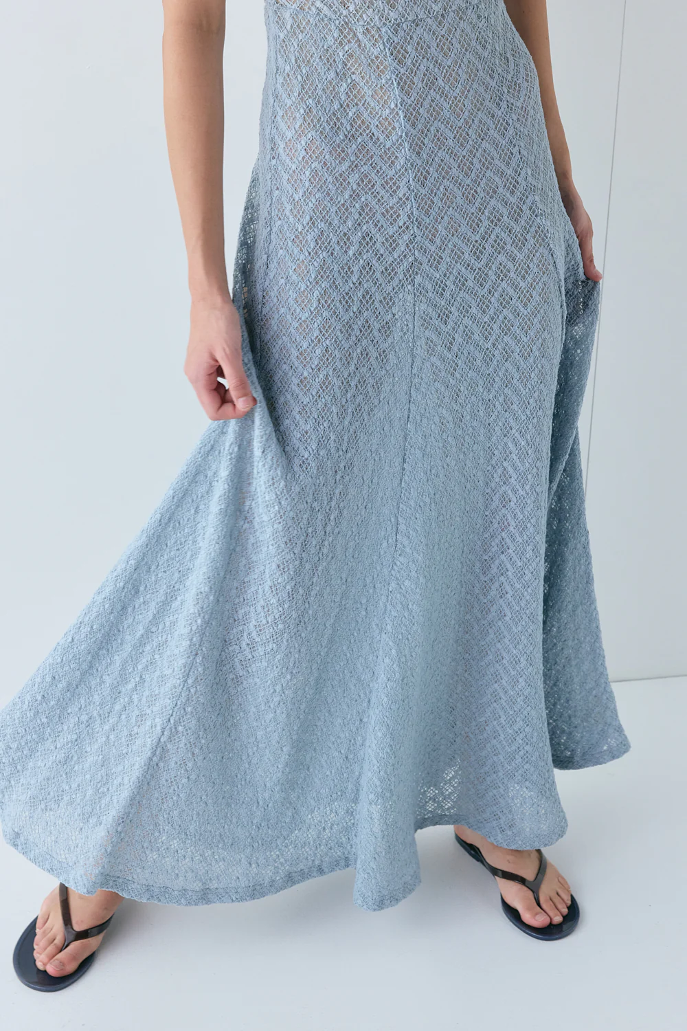 Caro Lace Maxi Dress Powder - Image 4