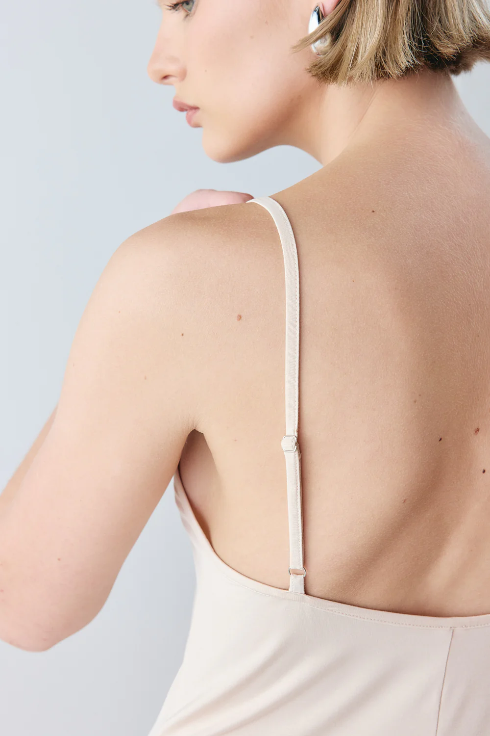 Carrie Midi Slip Dress Nude - Image 2