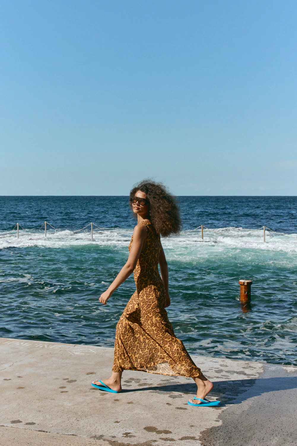 Cecelia Sheer Maxi Dress Leopard - Image 2