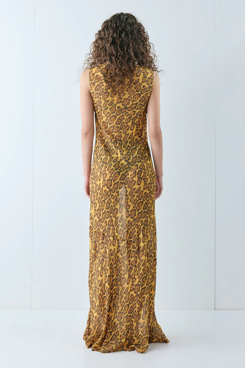 Cecelia Sheer Maxi Dress Leopard - Image 6