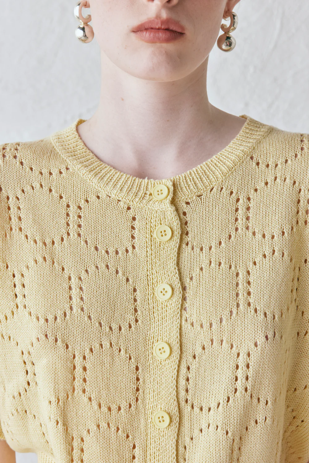 Charli Knit Cardigan Lemon - Image 3
