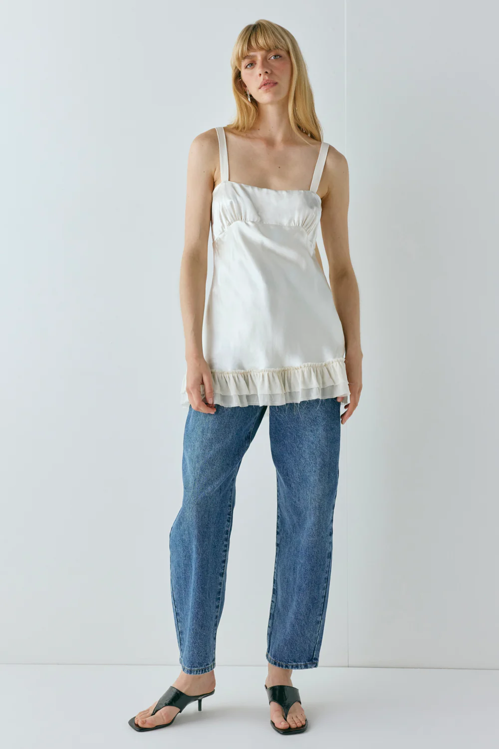 Cher Satin Top Cream - Image 3