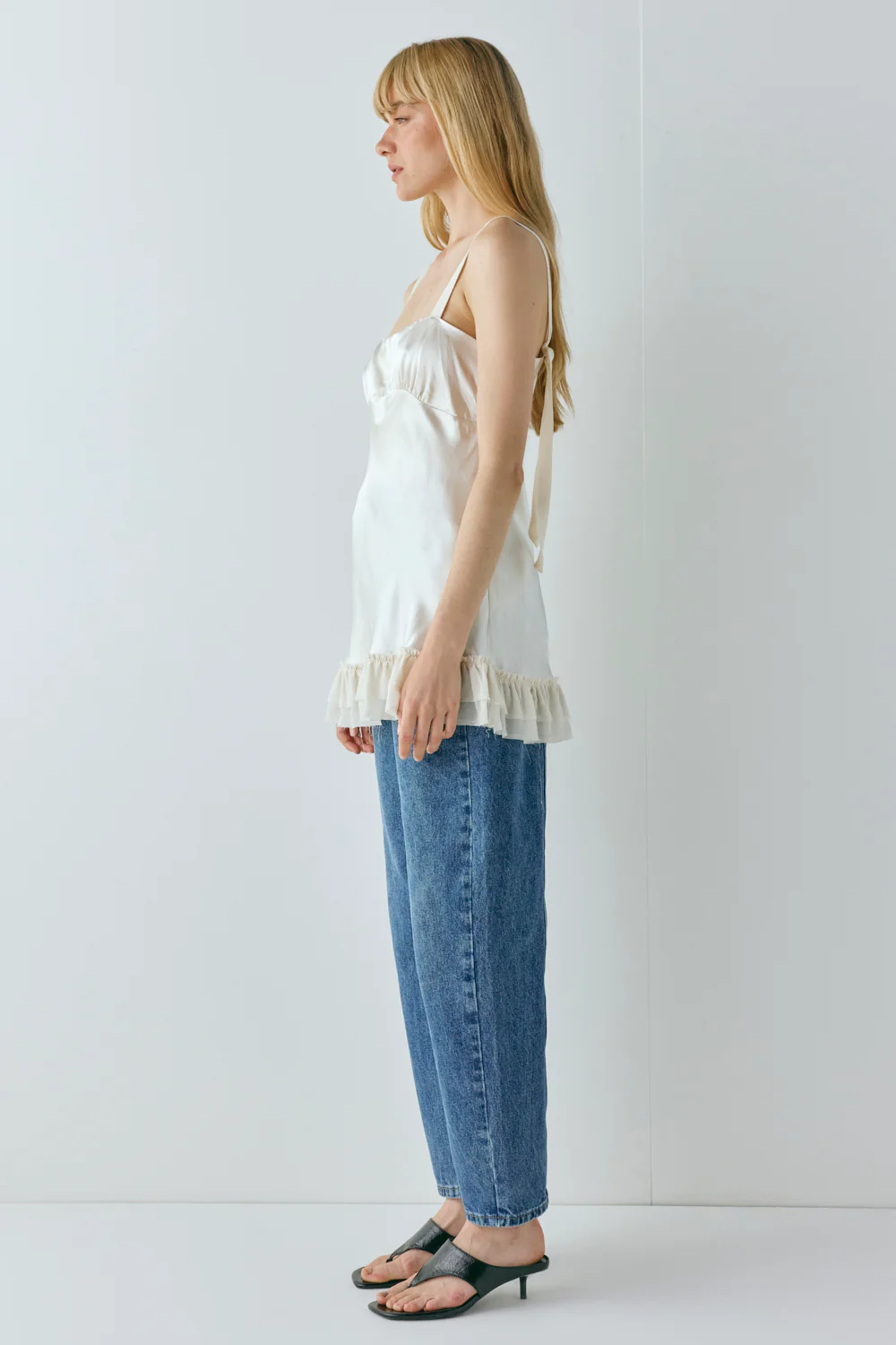 Cher Satin Top Cream - Image 8