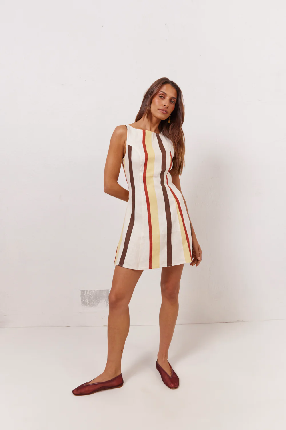 Chloe Linen Mini Dress Ace - Image 4