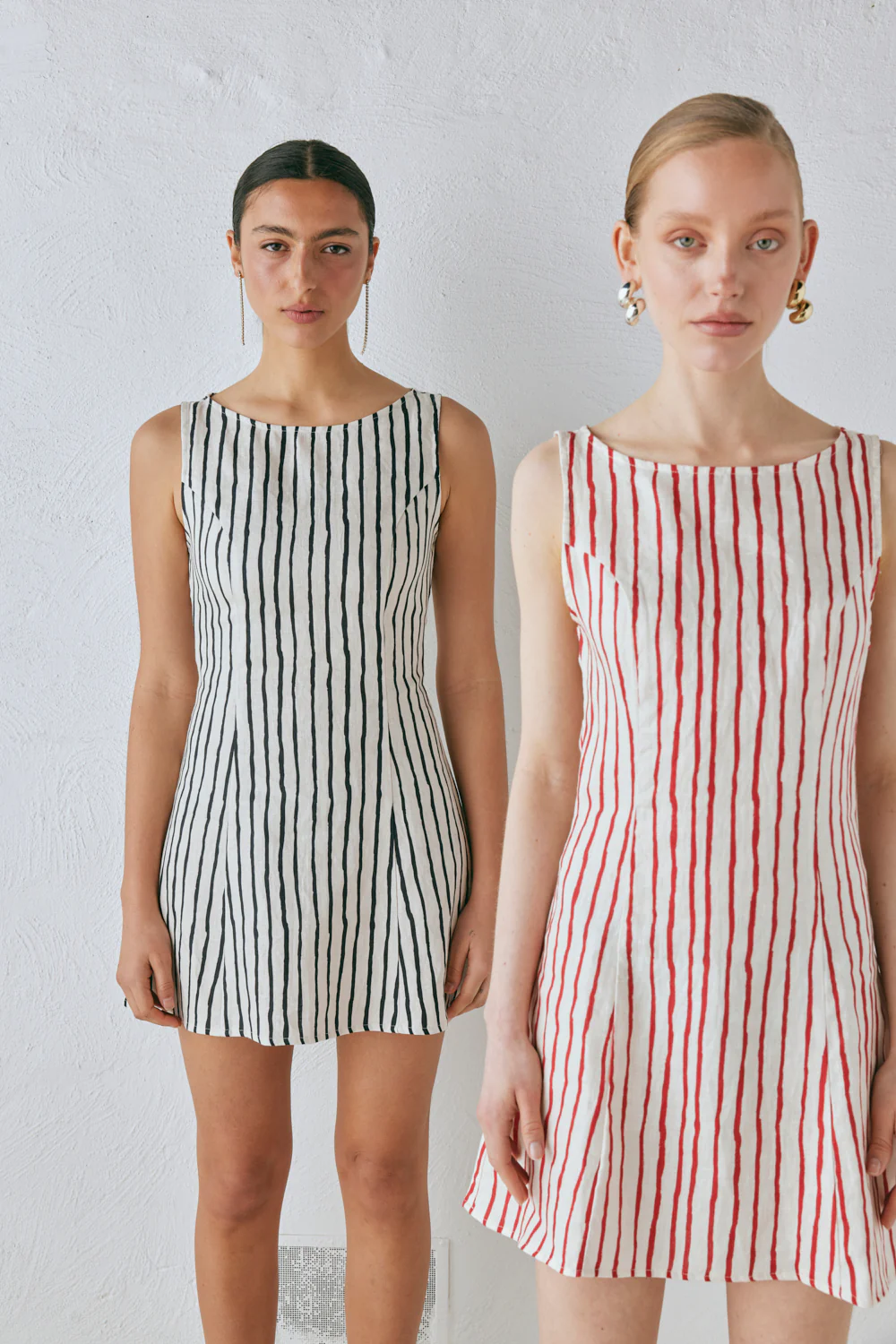 Chloe Linen Mini Dress Black - Image 8