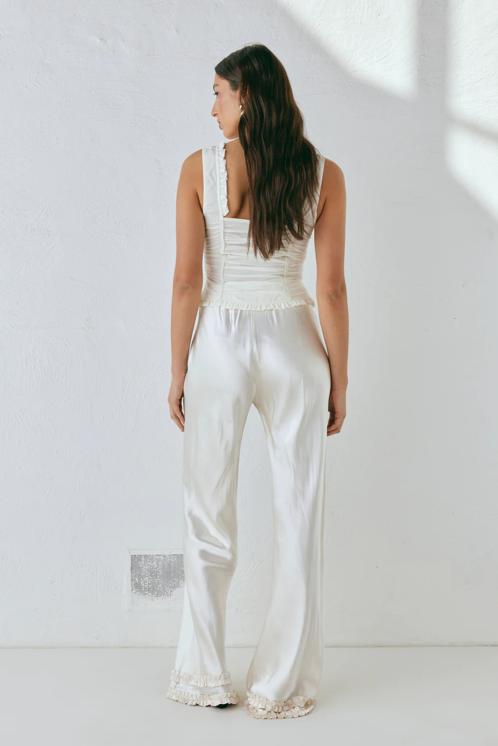 Citara Satin Pants White - Image 10