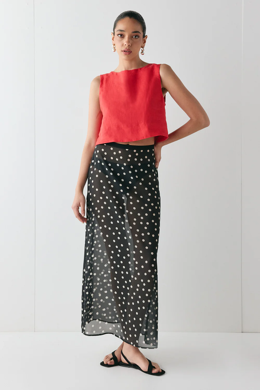 Clem Linen Top Red - Image 2