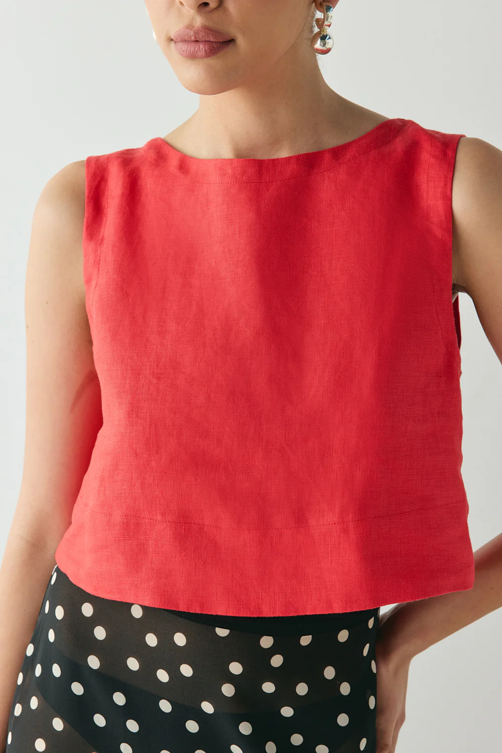 Clem Linen Top Red - Image 3