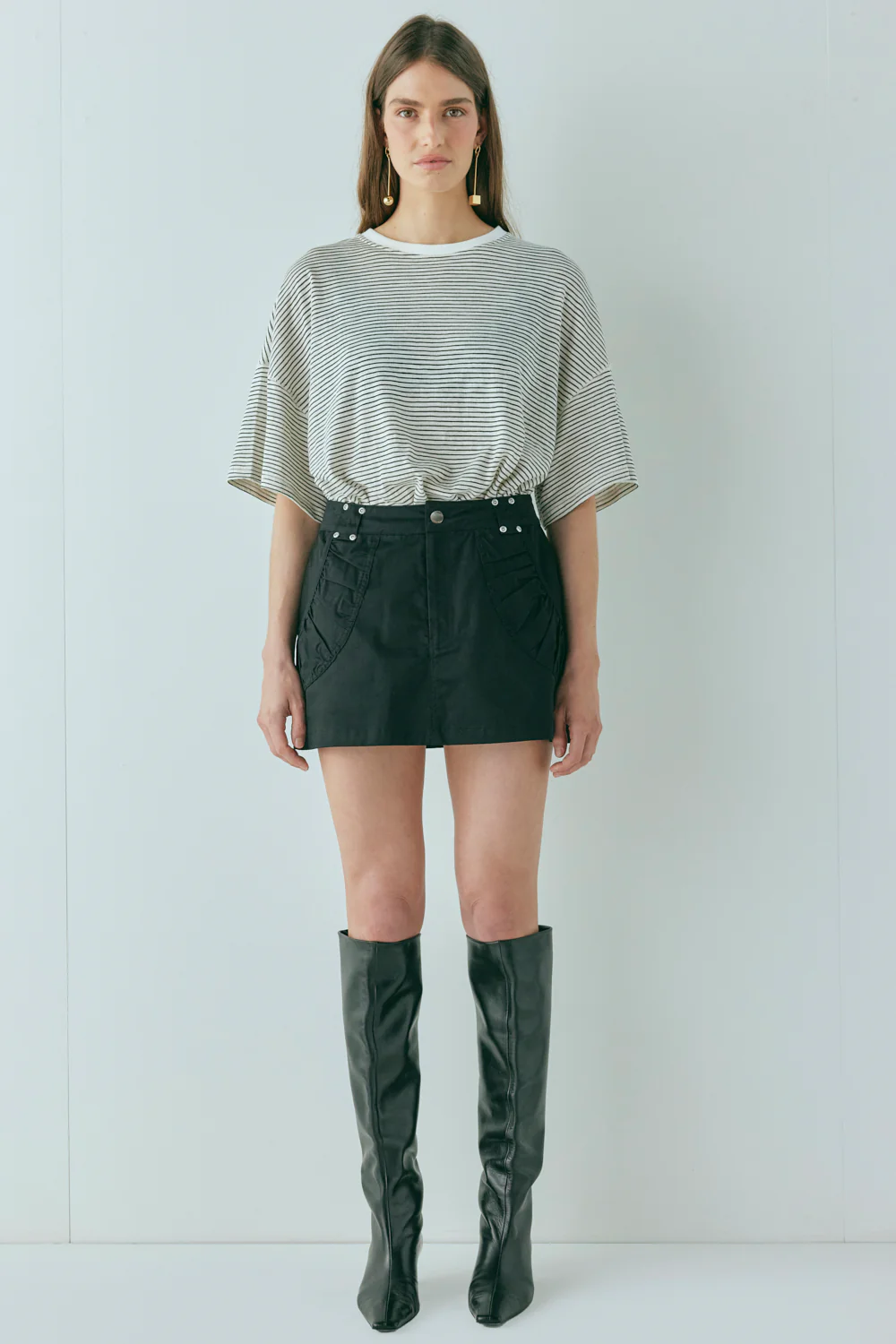 Cleo Mini Skirt Black - Image 2