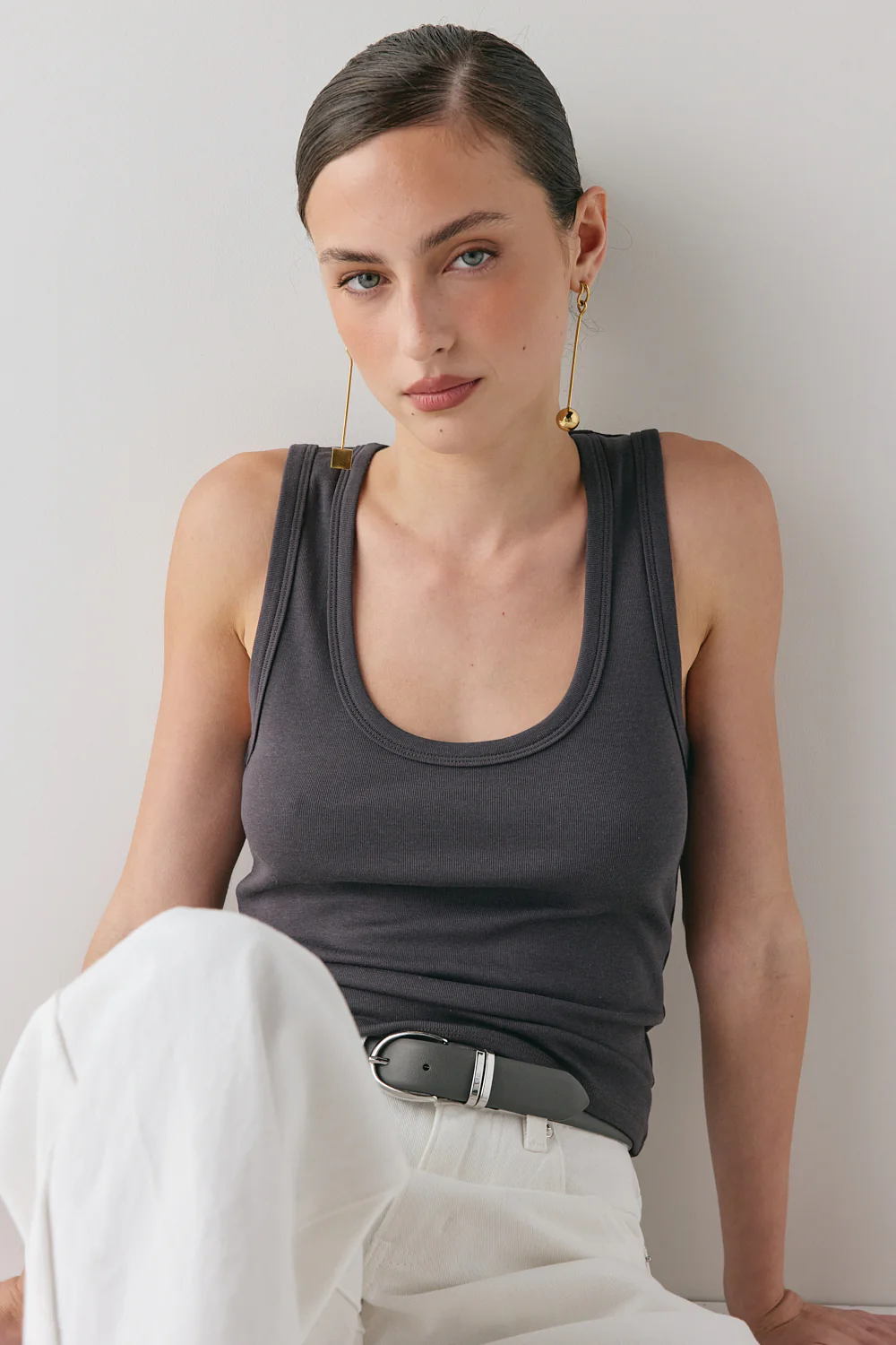Cora Tank Charcoal - Image 2
