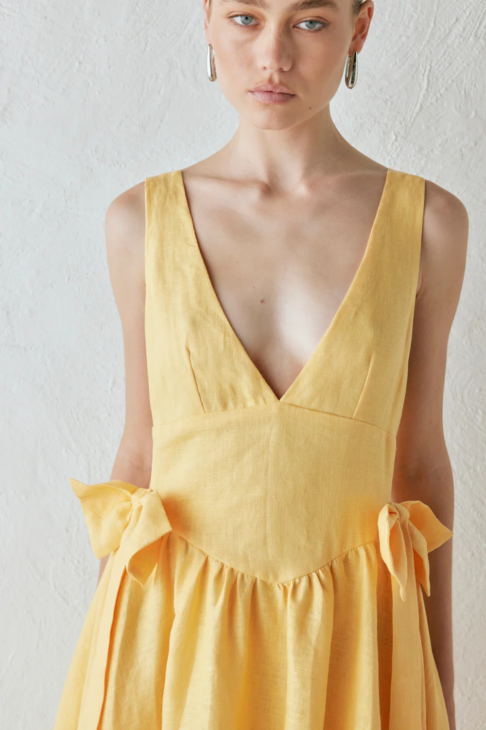 Daphne Linen Midi Dress Sun - Image 4