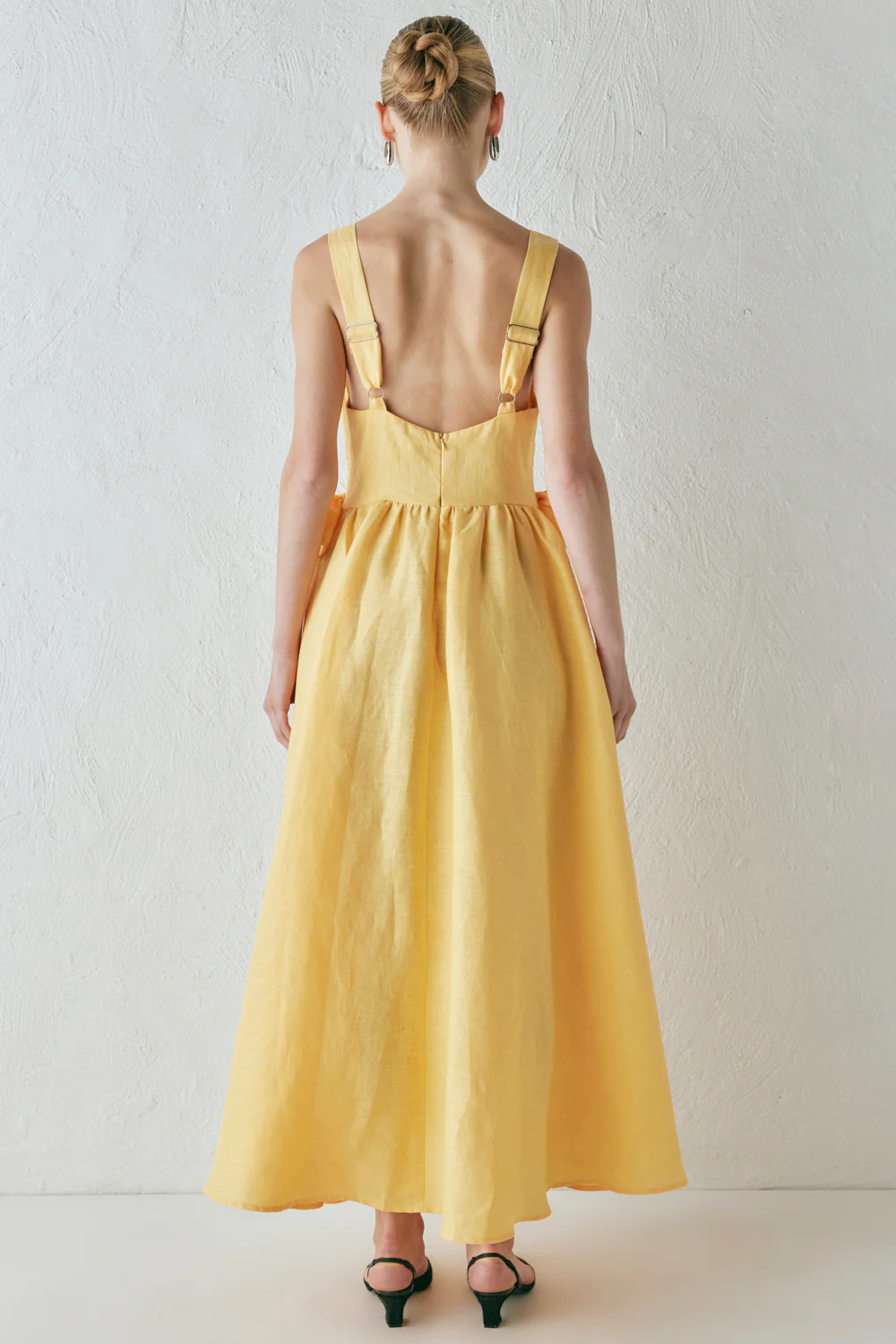 Daphne Linen Midi Dress Sun - Image 9