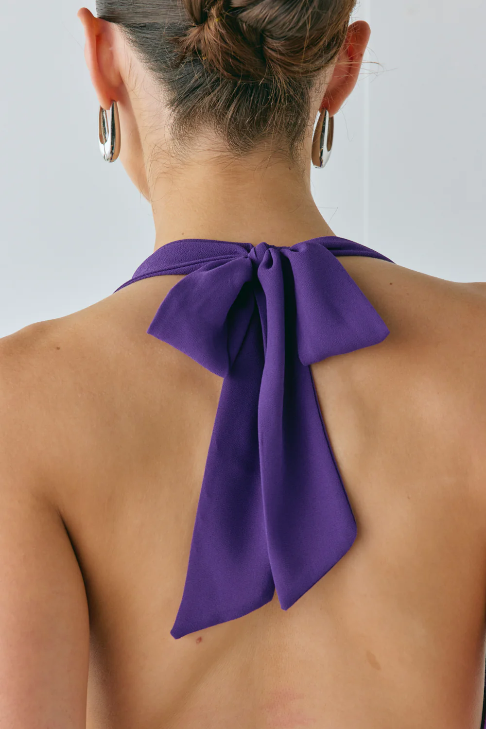 Darcy Satin Halter Top Violet - Image 5