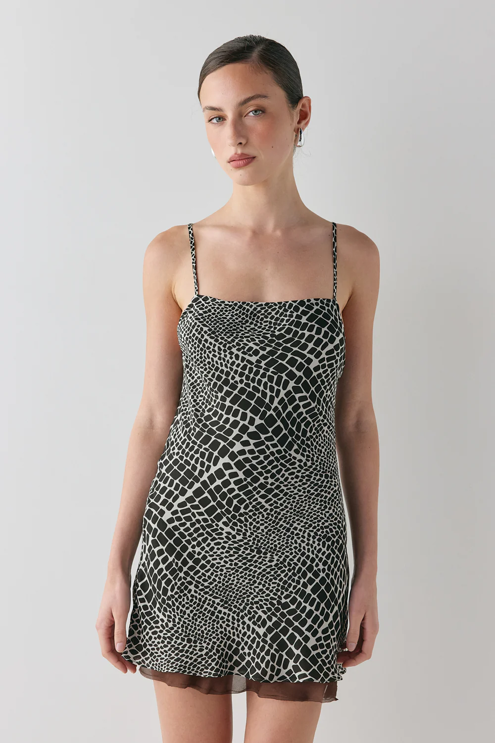 Delia Mini Dress Croc - Image 3