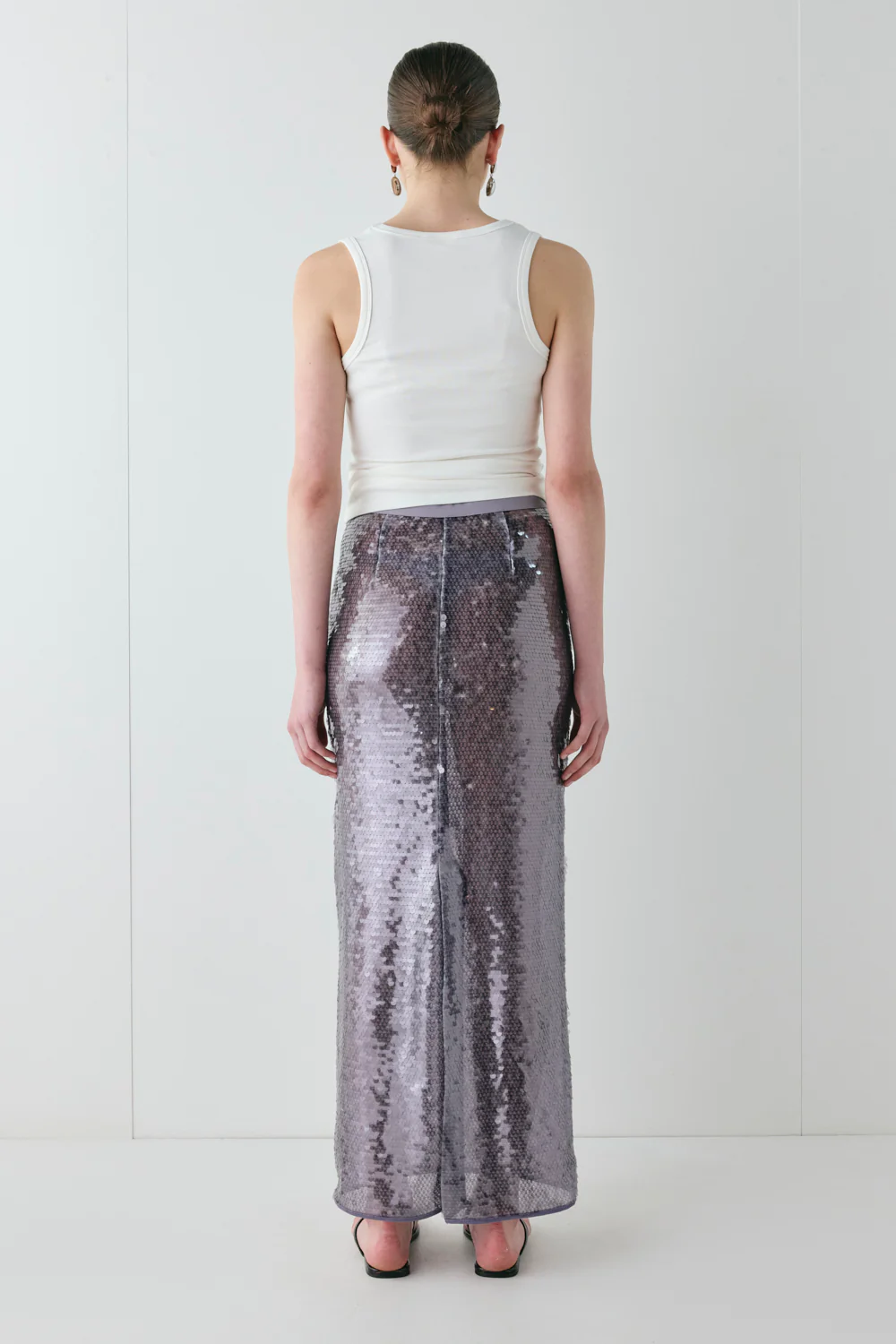 Devyn Sequin Midi Skirt Mauve - Image 6