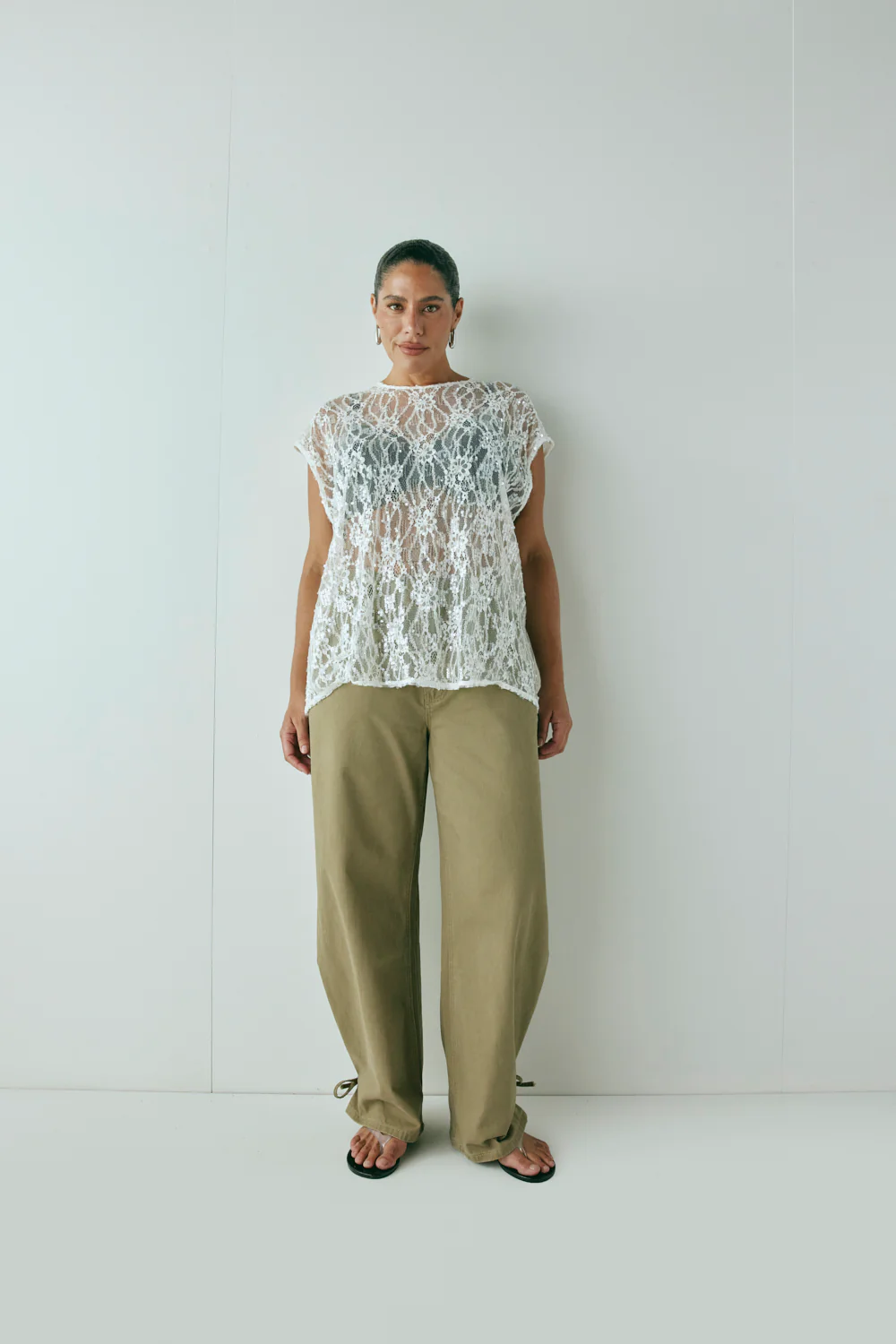 Devyn Sequin Top White - Image 7